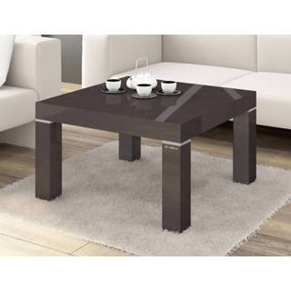 👉 Vierkante salontafel bruin MDF Hout salontafels Monaco 80x48x80 cm breed in hoogglans