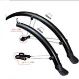 👉 Bike plastic Bicycle Fender 2pcs 26 inch Front Rear Mudguard Double Bracing Adjustable Size wings for Folding Chrome