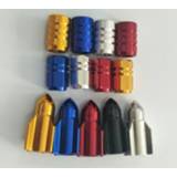 👉 Bike alloy 4pcs CNC Bicycle Aluminum Mouth Nozzle Colorful Cover Color American Schrader Valve Cap