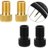 👉 Bike alloy 4pcs Presta to Schrader Valve Adapter Aluminum Converter Bicycle Accessories