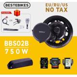 👉 Bike wit Bafang Motor BBS02B BBS02 48V 750W Mid Drive Electric Ebike Conversion Kit With52V17.5AH Samsung Lithium Battery