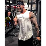 Sleeveless 2020 Fashion Fitness Gym Clothes Tank Top Men's Quick-drying Solid Vest Loose Sexy Training Men