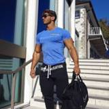 Short sleeve Breathable Fitness Clothing Men 2020 High Elastic Training Quick Drying Solid Sport Vest Yoga Running Top T-Shirt