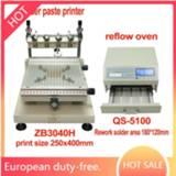 👉 Oven SMT ZB3040H Solder Paste PCB Stencil Printer + QS-5100 600W Automatic Soldering stove Lead-Free Reflow for SMD Rework