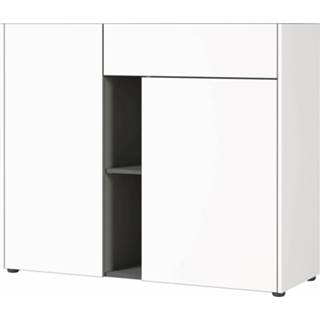 👉 Dressoir wit grafiet spaanplaat Veluva 112 cm breed in met