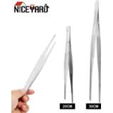 👉 Tweezer steel NICEYARD Straight Stainless Long Barbecue Food TongToothed Home Medical Garden Kitchen BBQ Tool