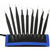 Tweezer 6/10Pcs ESD Tweezers Tool Set High Precision Antistatic Tip Curved Straight Nipper Repair Kit Multifunction