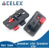 Luidspreker plastic 2Pcs 4 Positions Connector Terminal Push In Jack Spring Load Audio Speaker Terminals Breadboard Clip