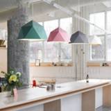 👉 Hanger Dia25cm Nordic wrought iron Macarons Pendant Lights single-headed polygonal diamond E27 personalized restaurant home lighting