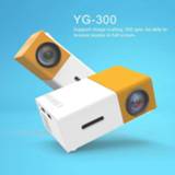 👉 Projector geel wit YG300 Professional Mini Full HD1080P Home Theater LED LCD Video Media Player Yellow & White