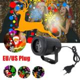 👉 Projector Rotating Mobile Laser Lights Christmas Atmosphere Family Party Special Lamp 16 Mode LED Stage Landscape