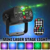 👉 Projector rood donkergroen Sound Activated RGB Disco Light DJ LED Laser Stage Red Green Lamp USB Rechargeable Wedding Birthday Party