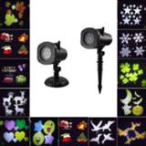 👉 Projector 12Patterns RGB Flood Lighting Outdoor Waterproof Led Christmas Lights Projection Lawn Lamp Water Wave Halloween Decor