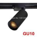 👉 Spotlight wit 1PCS LED Rail Spots GU10 Fitting Track Light Matt Black White 1 3 Phase Tracklight Home Store Shop Lamp System