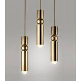 👉 Hanger brass Nordic Creative Bedroom Bedside Led Pendant Light Vintage Chrome Metal Bullet Design Study Aisle Kitchen Fixtures