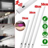 👉 Wardrobe wit 15/25/35/45 LED Closet Light USB Rechargeable Under Cabinet Lighting Stick-on Motion Sensor White lights