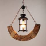 👉 Hanger Industrial wood light chandelier living room handing lamp bar dining ceiling lighting glass pendant suspension