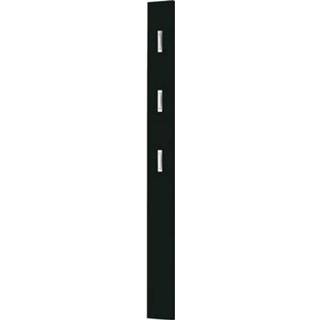 Kapstokpaneel zwart spaanplaat Brenda 170 cm hoog in mat