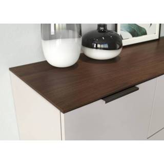 👉 Opberg kast spaanplaat Cashmere Kasjmier Opbergkast California 146 cm hoog in met walnoot