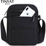 👉 TINYTA Men's bags Men Shoulder Bags for 9.7'pad 9 pocket Waterproof Casual crossbody bag Black Canvas Messenger bag shoulder