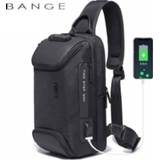 👉 Schoudertas Bange Multi functional Men's Oxford Crossbody Bag Anti-theft Shoulder Bags Short Trip Messenger USB Charging Chest Pack