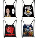 👉 Backpack mannen vrouwen jongens Anime One Punch Man drawstring bag women men Saitama Genos travel teenager boys PUNCH-MAN storage book