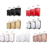 👉 Trolley Travel suitcase suitcases set 3 pieces ABS semi-rigid padlock wheels