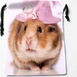 👉 Handtas Custom Hamsters Drawstring Bags Printed gift 18*22cm Travel Pouch Storage Clothes Handbag Makeup Bag