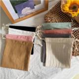 Organizer Japanese Pleated Cotton Drawstring Storage Pouch Packaging Gift Bag Jewelry Christmas