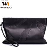 👉 Clutch leather Wmnuo Brand Day Clutches Men Long Hand Bag Genuine Male Leaves Embossing Envelope Wristlets Wallet High Quality