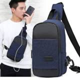 👉 Handtas USB Men Handbag Casual Chest Pouch 2020 Outdoor Waterproof Oxford Crossbody Bag Phone Sports Male Travel Bags