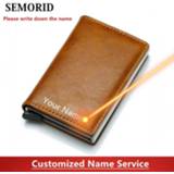 👉 Portemonnee mannen vrouwen Aluminum Metal Credit Business Mini Card Wallet 2020 Dropshipping Man Women Smart Holder Hasp Rfid