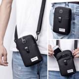 Messenger bag zwart small Fashion Men Phone Pocket Crossbody For Shoulder Handbag Multifunctional Male Flap Black