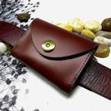 👉 Beltpack leather small vrouwen Blongk Mini Waist Bag Thin Belt Pack Fanny-Pouch Card Holder Car Key Case Wallet Coin Purse Men Women 3618DS