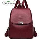 👉 Backpack leather vrouwen meisjes 2020 New 2 Style Women Backpacks Female Vintage For Girls School Bag Travel Bagpack Ladies Sac A Dos Back Pack