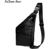👉 Messenger bag zwart leather KUDIAN BEAR Bags Retro Black Men Casual Crossbody Solid Shoulder Handbags Chest BIX400 PM49
