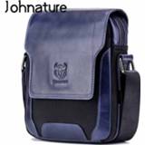 👉 Messenger bag leather cowhide small Johnature Fashion High Quality Genuine Men 2020 New Business Leisure Shoulder&crossbody Bags