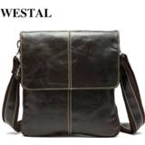 👉 Messenger bag leather WESTAL Men's Genuine Crossbody Bags for Men Vintage Shoulder Male Handbags