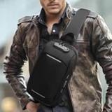 👉 Messenger bag Leastat Men'S Anti-Theft Chest with Usb Interface Casual Multifunctional Waterproof