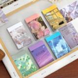 50 sheets setting sun Decorative Stickers Scrapbooking Stick Label Diary Album stationery painting flower Sticker Accessories