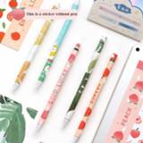 Pencil gel 1 Sheet For Apple Pen Stickers Ballpoint Decorative DIY Cute Peach Cartoon Waterproof Cartoons