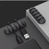Organizer silicone mannen Cable USB Winder Desktop Tidy Management Clips Holder for Mouse Headphone Wire
