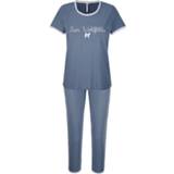 👉 Pyjama katoen vrouwen blauw Louis & Louisa Rookblauw::Wit