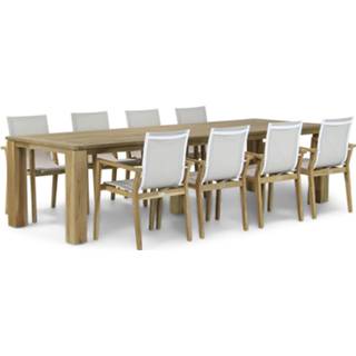 👉 Tuinset wit rope dining sets old teak greywash Lifestyle Atlanta/Brighton 300 cm 9-delig