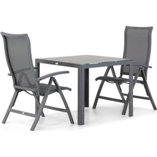 👉 Tuinset anthracite dining sets grijs-antraciet Presto Lucardo/Pallazo 90 cm 3-delig