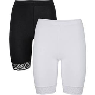 👉 Boxershort katoen vrouwen wit Lange boxershorts HERMKO Wit::Zwart