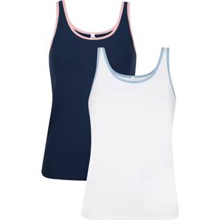 👉 Hemd blauw katoen vrouwen Hemdjes Blue Moon Wit::Marine 4055705537357