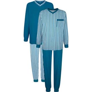 👉 Pyjama katoen mannen turkoois Pyjama's Roger Kent Turquoise::Lichtblauw 4055705498337