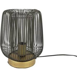 👉 Tafellamp zwart s E27 rond Perry 8718317836336