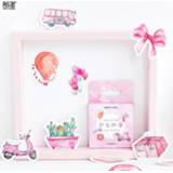 👉 Roze meisjes DIY Mohamm Box Cute Stickers Scrapbooking Label Japanese Korean Diary Paper Travel Lifelog Girl Pink